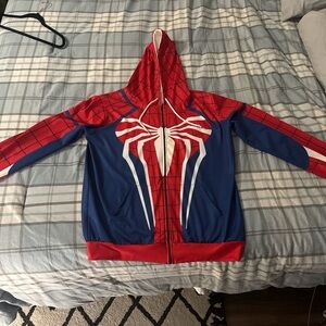 Men's Red and Blue Spider Hero Jacket